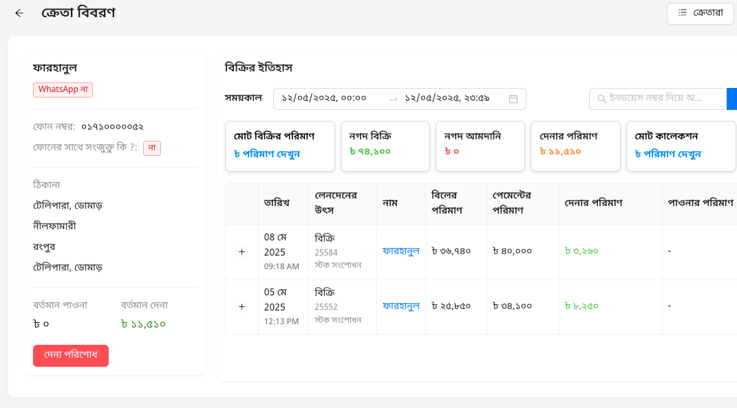 ক্রেতা ব্যবস্থাপনা ইন্টারফেস